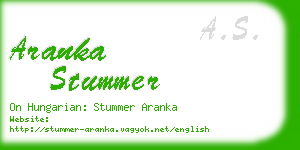 aranka stummer business card